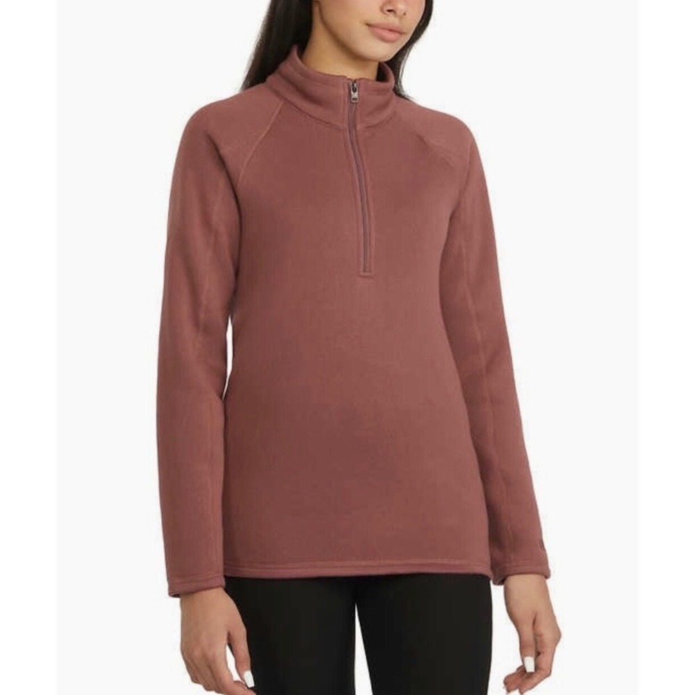 Stormpack Womens Long Sleeve Fleece 1/4 Zip Pullover Sweater pink size L NEW‎